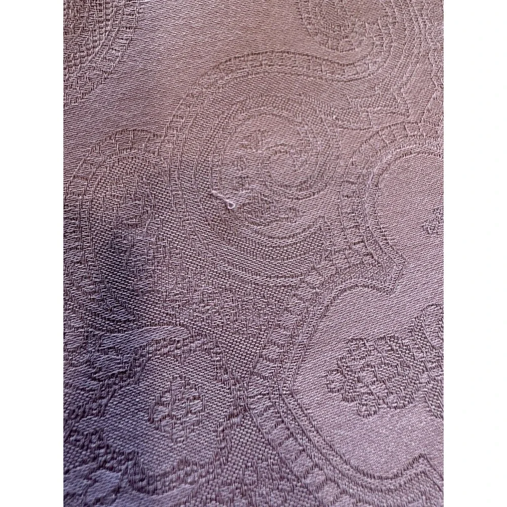 Frette Italy Cotton Lavender Damask Jacquard Queen Duvet Cover & Euro Shams X2